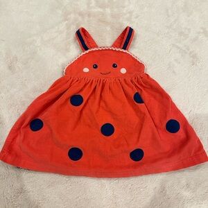 Mini Boden Ladybug pinnie 12-18 pinafore